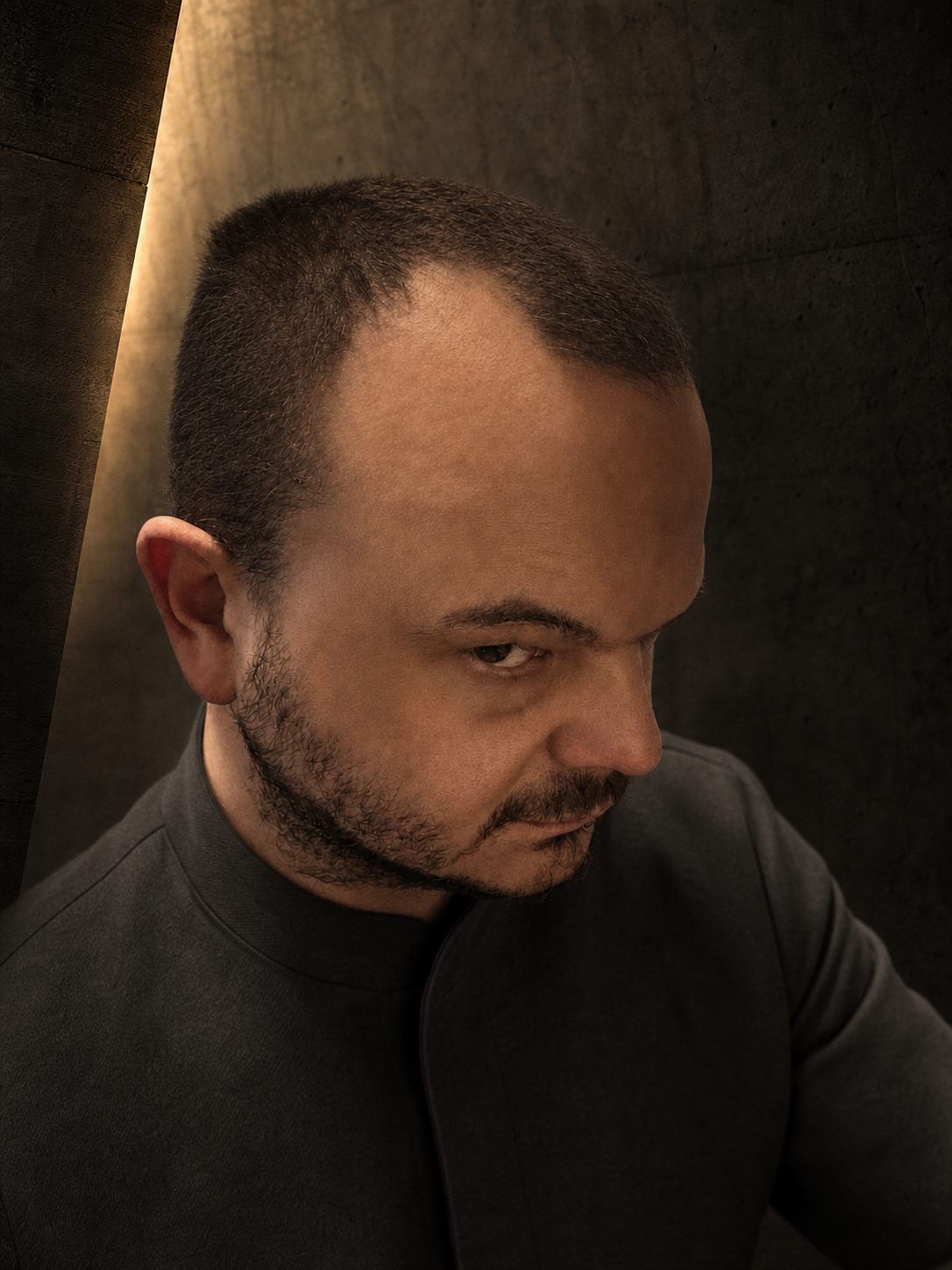 IMAXBELOV looking directly from a field of concrete and shadow
