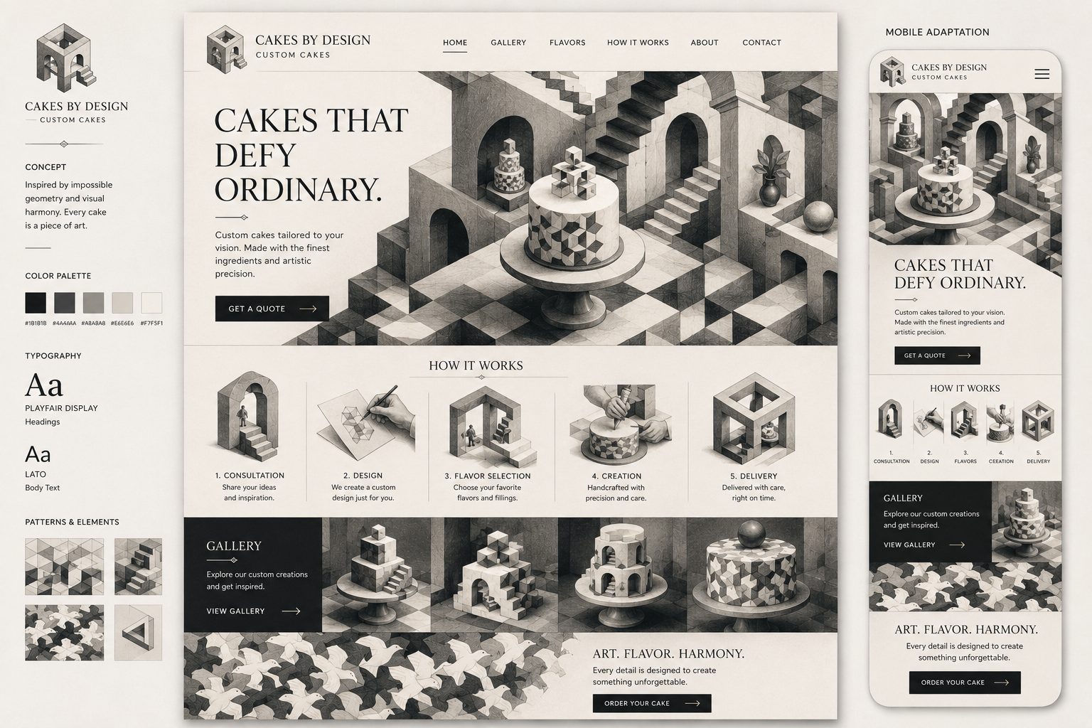 Cakes by Design visual concept