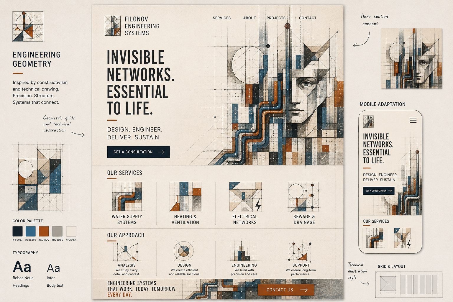 Engineering Geometry visual concept
