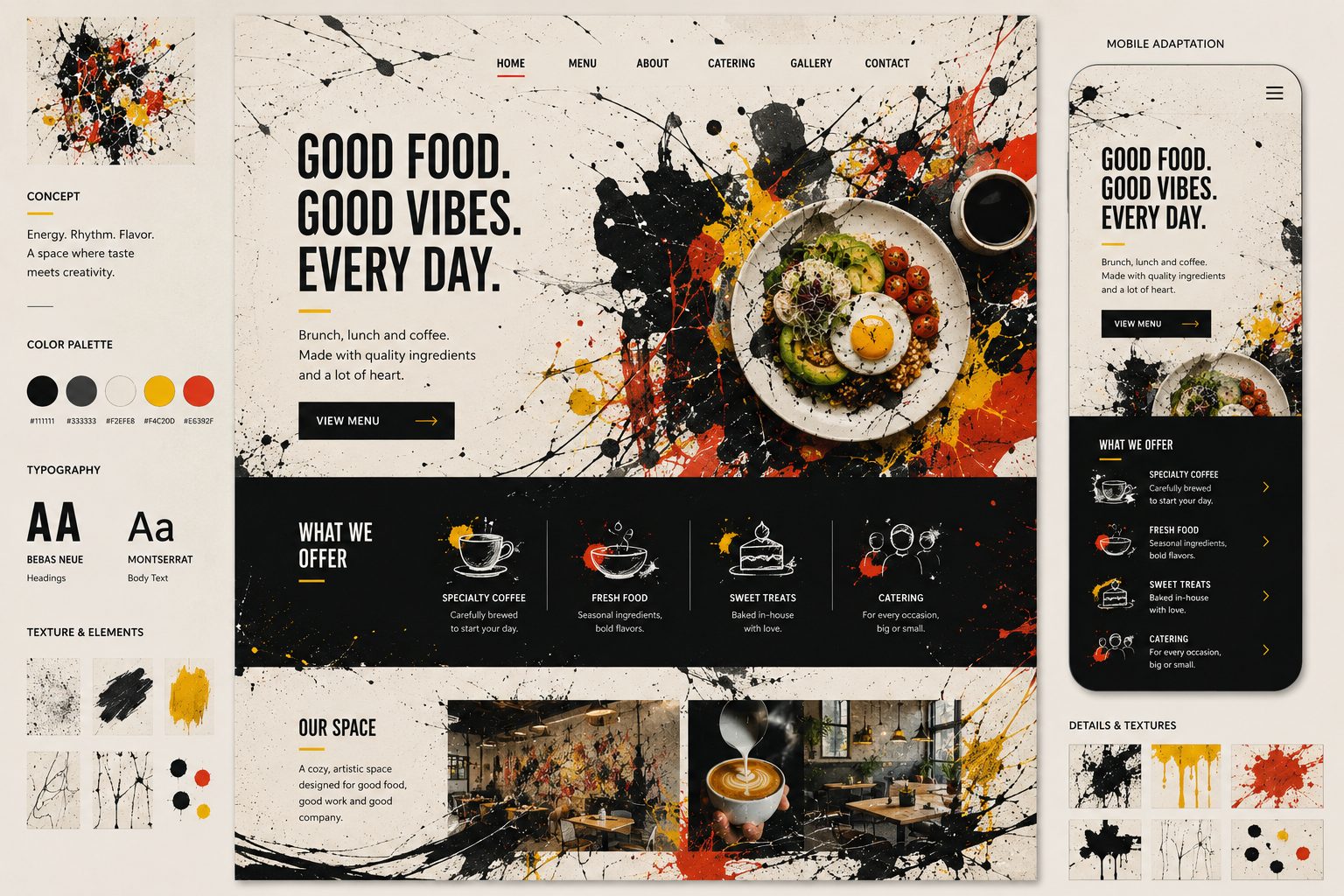Good Food Vibes visual concept