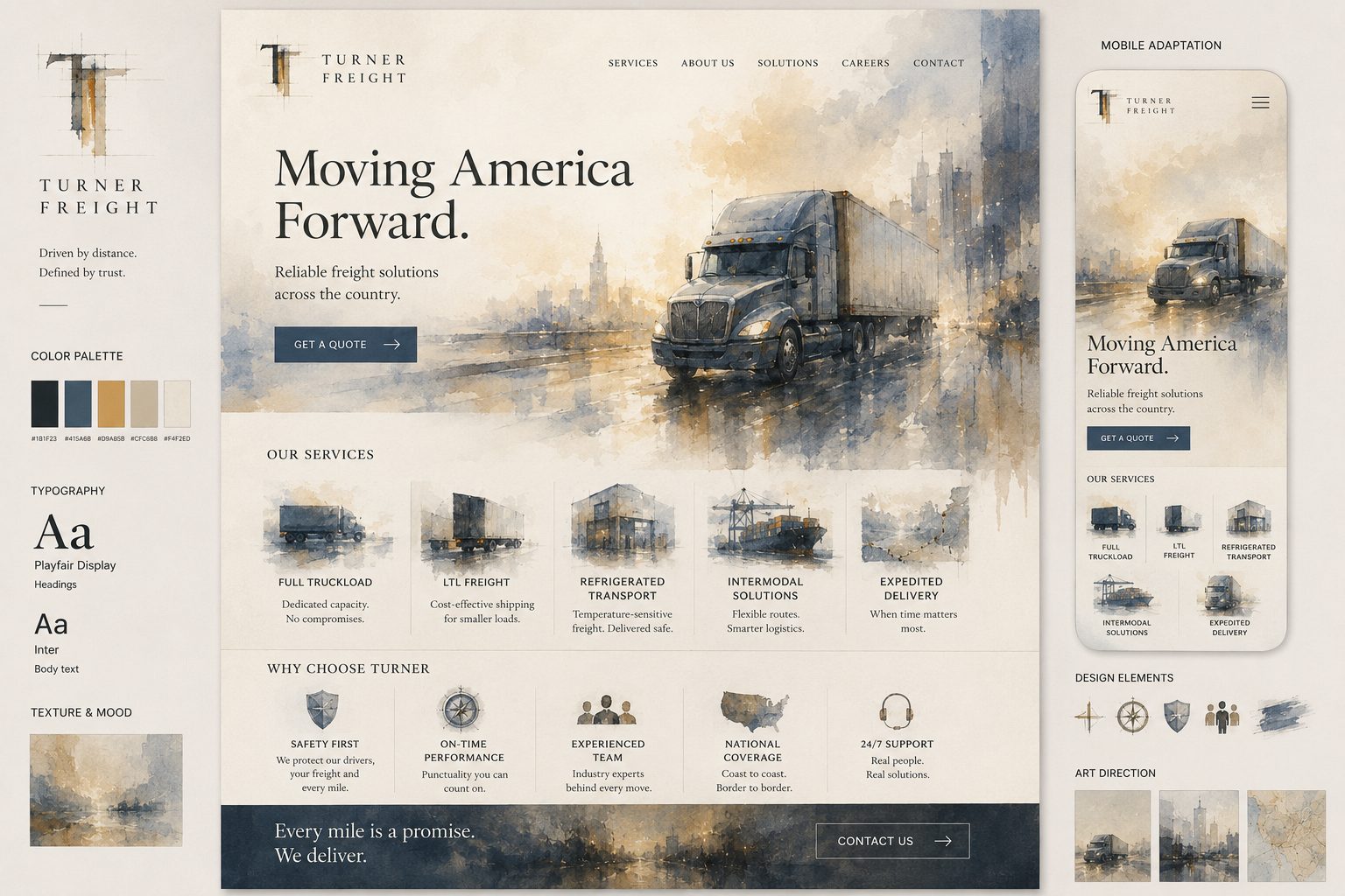 Turner Freight visual concept